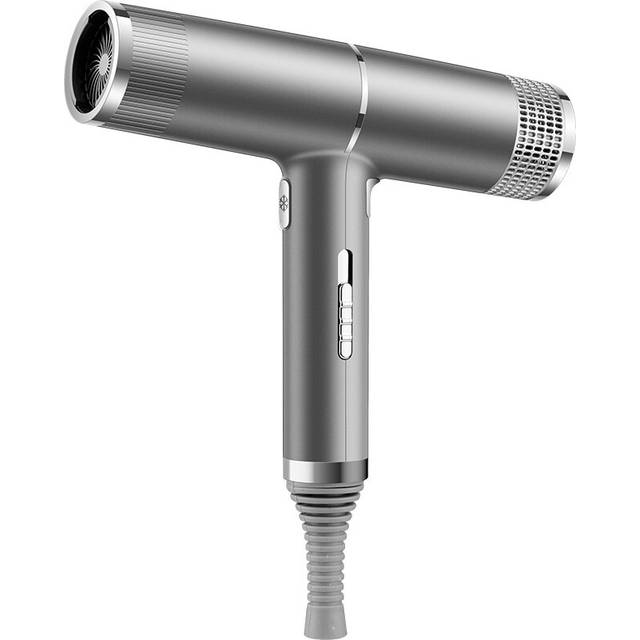(Gray) Negative Ionic Hair Dryer Professional Blow Dryer Lightweight Quick Drying with 3 Diffusers