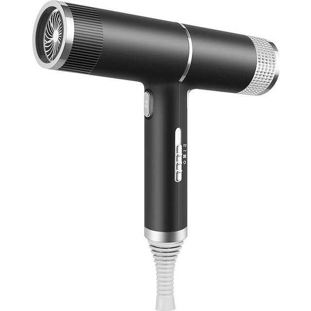 (Black) Negative Ionic Hair Dryer Professional Blow Dryer Lightweight Quick Drying with 3 Diffusers