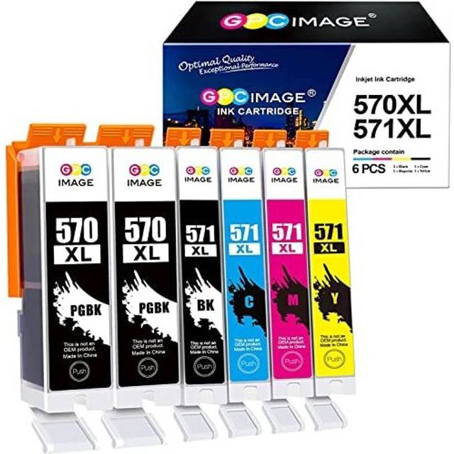Compatible GPC Image Ink Cartridges Replacement for Canon PGI-570XL CLI-571XL  with PIXMA MG5700 MG5750 MG5751 MG6850 MG6851 TS5050 TS5051 TS6050