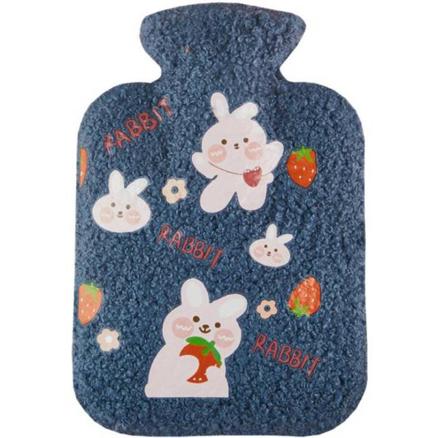 3PCS  Cute Hot Water Bottle Portable Teddy Cashmere Plush Cold-proof Fleece Bag for Women Hand Warm Water Bottle Safe Explosion-proof