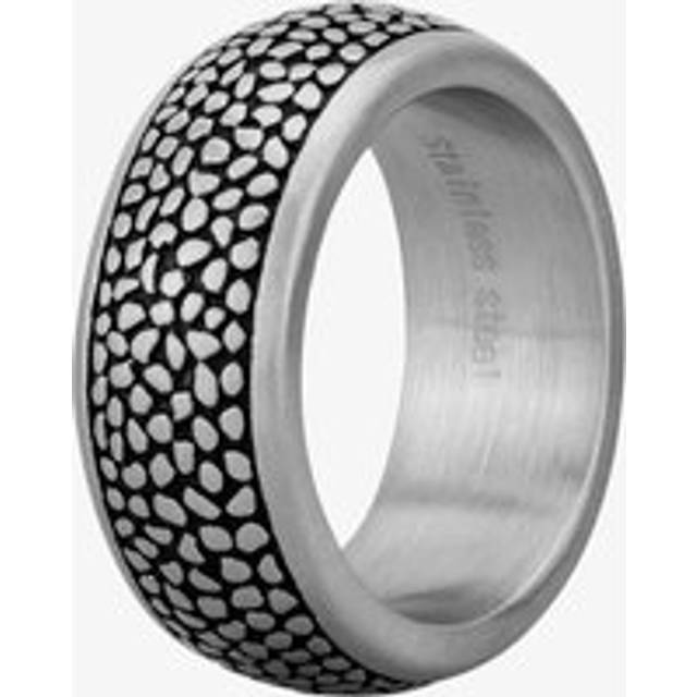 Bourne and Wilde Mens Oxidised D-Shape Reptile Ring OSR-6121S 62 - Silver
