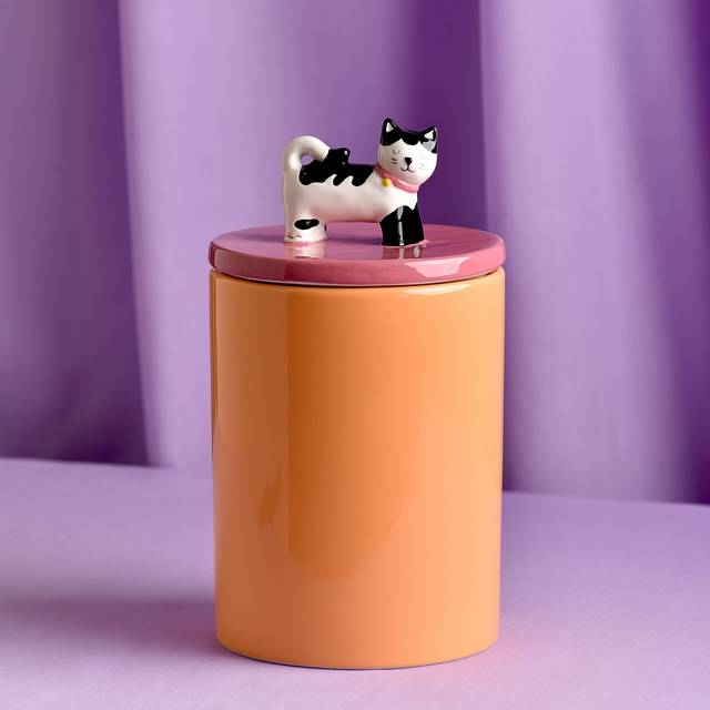 Cat Treat Jar - Multi - One Size