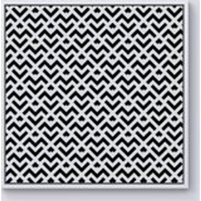 Black And White Abstract Pattern Framed Canvas - Off White - W16 inch x H16 inch