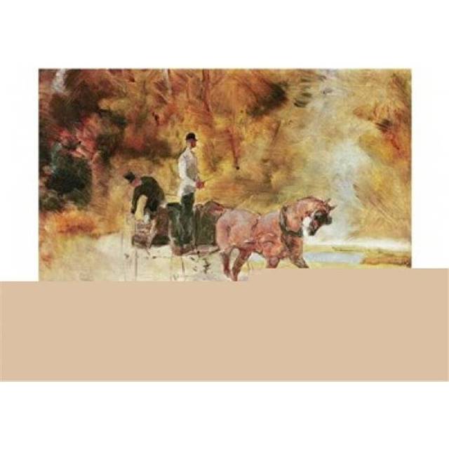 A Dog-Cart 1880 Poster Print by Henri De Toulouse-Lautrec - 24 x 18 in.