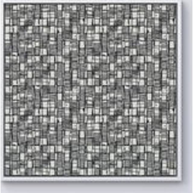 Irregular Sketched Block Textured Framed Canvas - Off White - W30 inch x H30 inch
