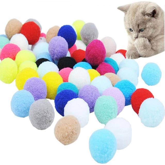 70 Pcs Cat Toy Ball Foam Cat Balls Training Play Chew Bouncy Ball