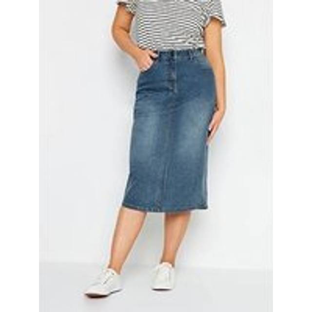 M&Co Blue Midwash Denim Midi Skirt Petite > 8 M&Co Womens - Petite 8