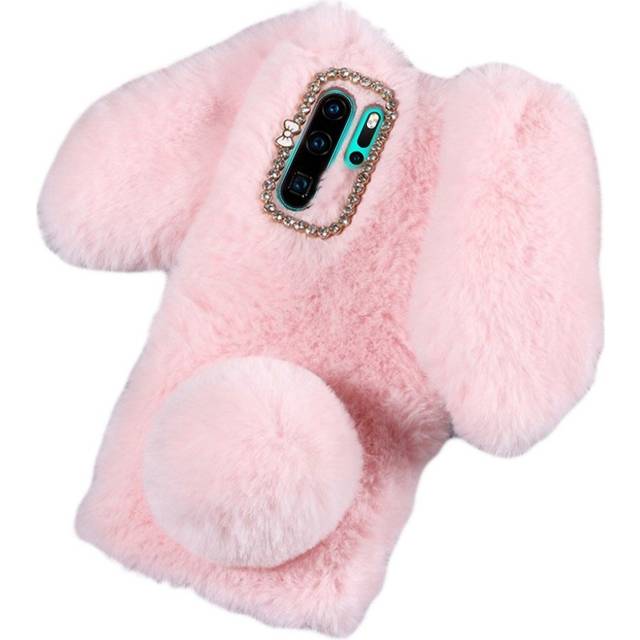 Fluffy Rabbit Huawei P30 Pro skal - Rosa
