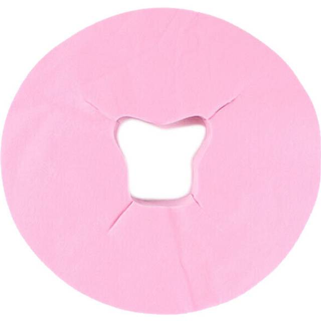 (a-pink) 100PCS Disposable Face Hole Bed Table Cover Headrest Massage Accessories Bed Massage Table Face Hole Covers for Spa Salon