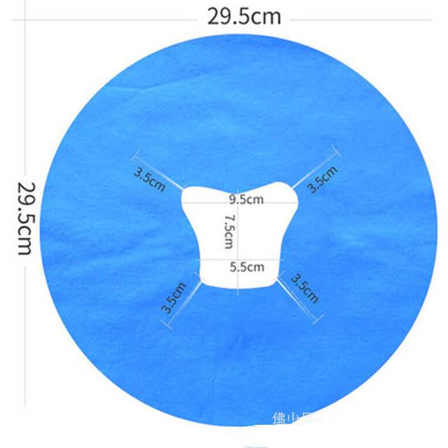 (a-blue) 100PCS Disposable Face Hole Bed Table Cover Headrest Massage Accessories Bed Massage Table Face Hole Covers for Spa Salon