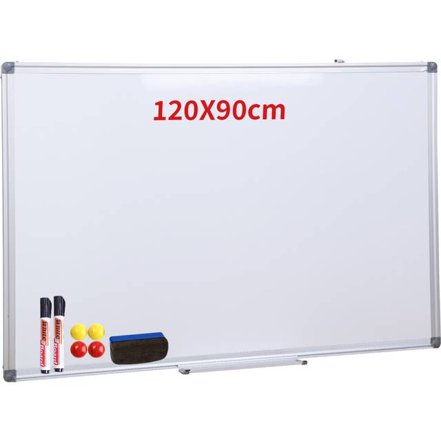 (120 x 90 cm) Whiteboard Magnetic Wall Mounted Aluminium Board Dry Erase Office Home School