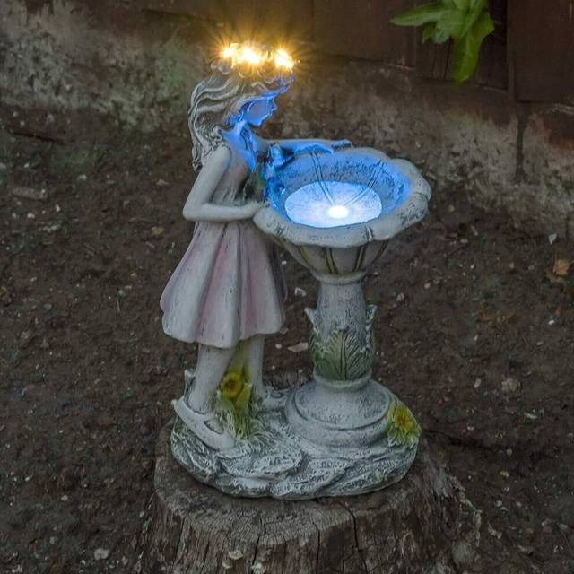 Garden Ornament Solar Powered Garden Angel Fairy Statue home Decor