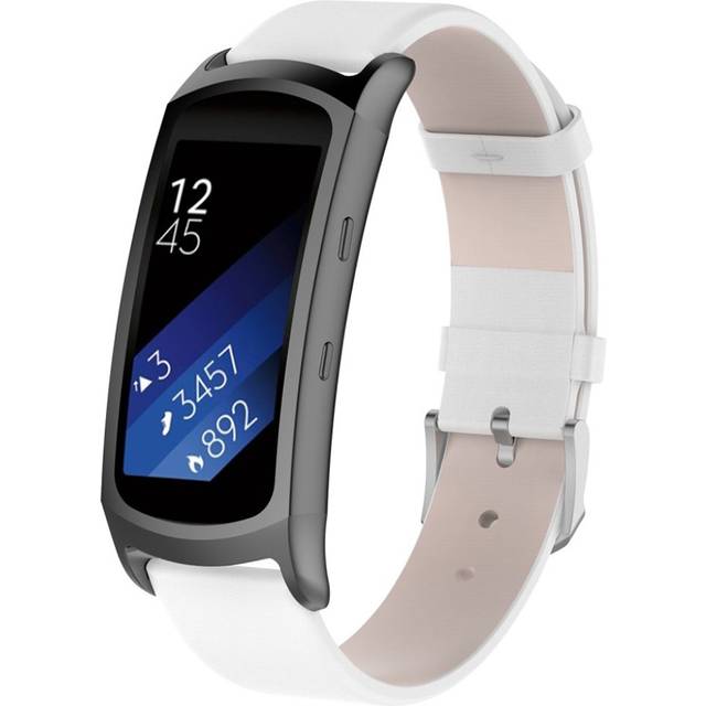 Samsung Gear Fit2 Pro klockarmband av äkta läder - Vit