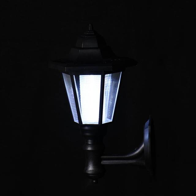 (White) Solar Power LED Light Path Way Wall Landscape Mount Garden Fence Lamp Outdoor