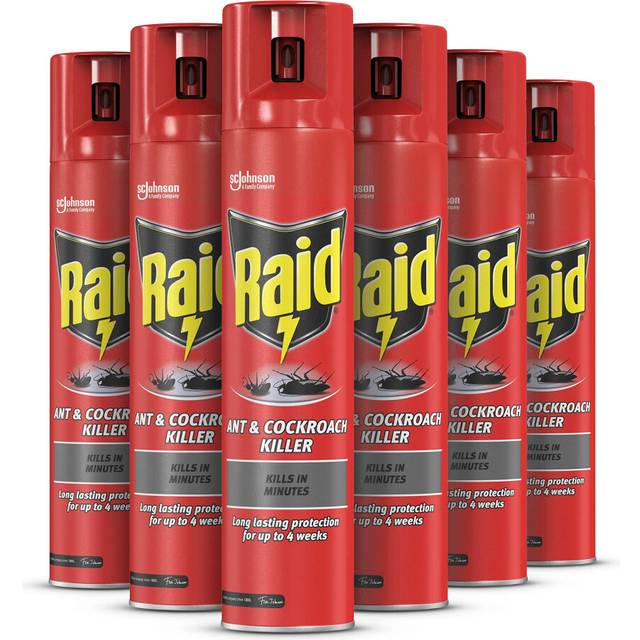 Ant & Cockroach Killer, Insect Killer For Indoor Use, Long Lasting Protection for the Home, Pack of 6 (6 x 300ml)