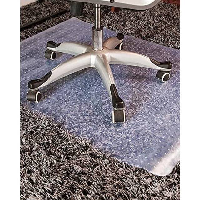 KALAHOL PVC Office Chair Mat for Carpet Floor, KALAHOL Non-slip Carpet Protector Chair Mat, Unrolled Floor Protectors for Chairs, Transparent Cle