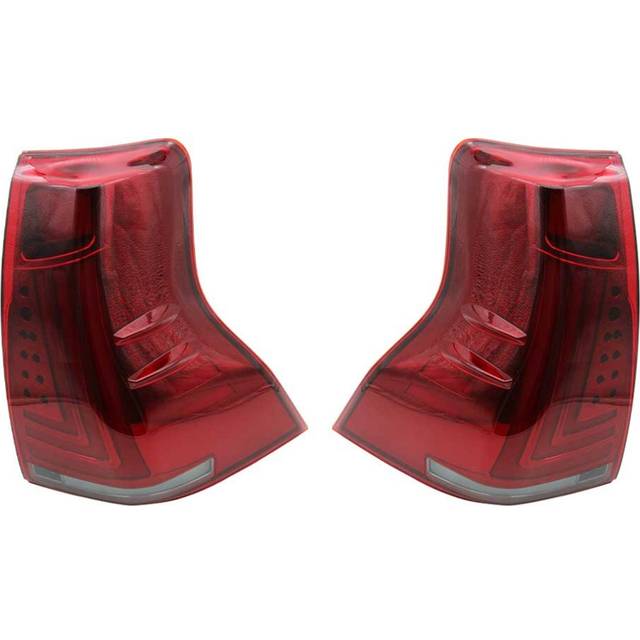 (2010-2017 year, Red Cover) 1 Pair LED Taillight For Toyota Land Cruiser Prado Rear Bumper Tail Light Brake Dynamic Turn Signal lamp