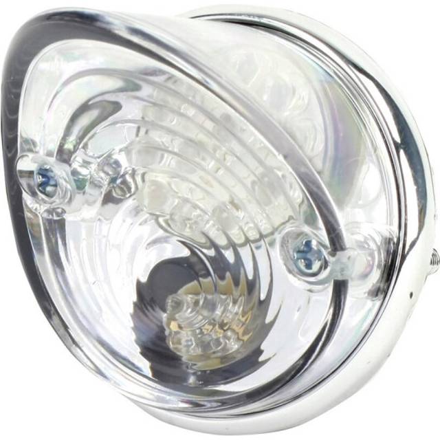 Bike-It Flare 2 LED Rear Light - Chrome, Clear/silver