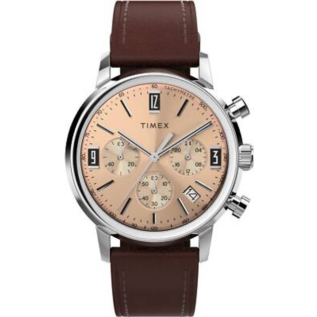 Timex Marlin Chrono Mens Brown Watch TW2W51400 Leather (archived) - One Size