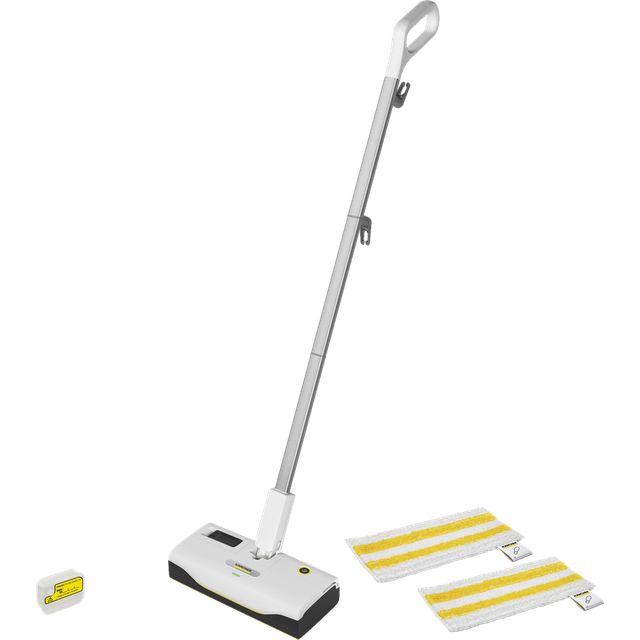 Kärcher Dampfreiniger SC 1 Upright, Aufheizzeit: 30 s, Flächenleistung: ca. 30 m², Tank: 0,2 l, Heizleistung: 1300 W, Abrasiv Bodendüse EasyFix Tuchset, weiß
