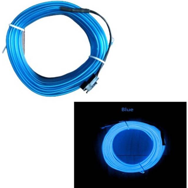 (Blue, 5M) Car Interior Decorative Lamps Strips Atmosphere Lamp Cold Light