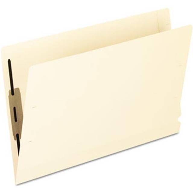 Laminated Spine End Tab Folder with 1 Fastener, 11 pt Manila, Legal, 50-Box