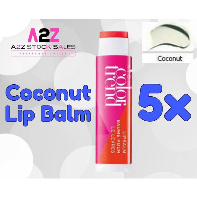 5x Avon COLOR TREND Lush lips Balm - Coconut
