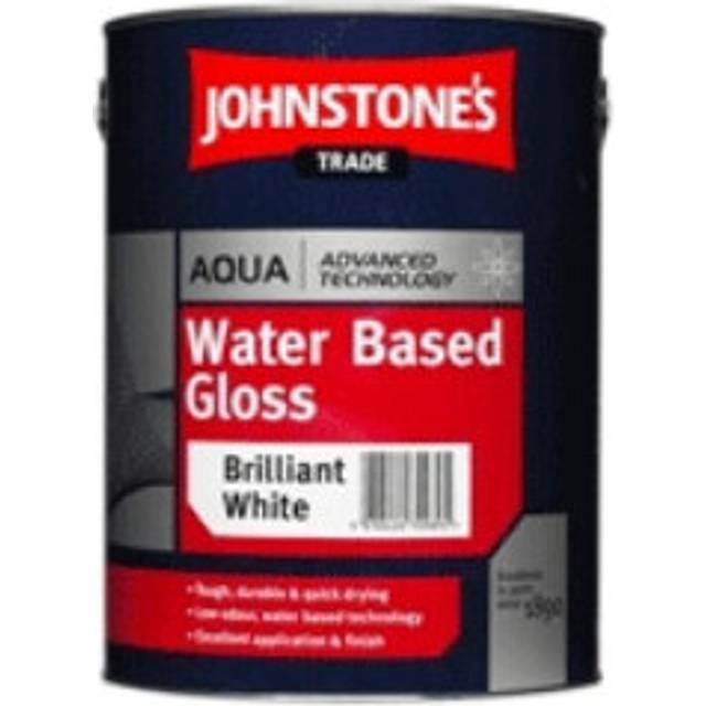 Johnstone's Trade Aqua Water Based Gloss Black 1L with Avenue touch up brush