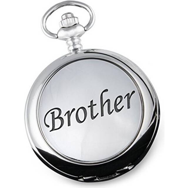 Men's 60th Birthday Gift, Engraved Pocket Watch with Brother Case in a Presentation Box