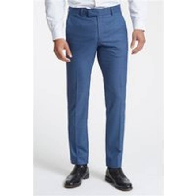 Antique Rogue Slim Fit Blue Texture Men's Trousers - 32S