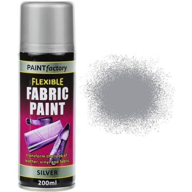 Silver Fabric Spray Paint 200ml Flexible Clothes Aerosol