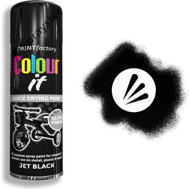 Colour It Jet Black Spray Paint Gloss 250ml