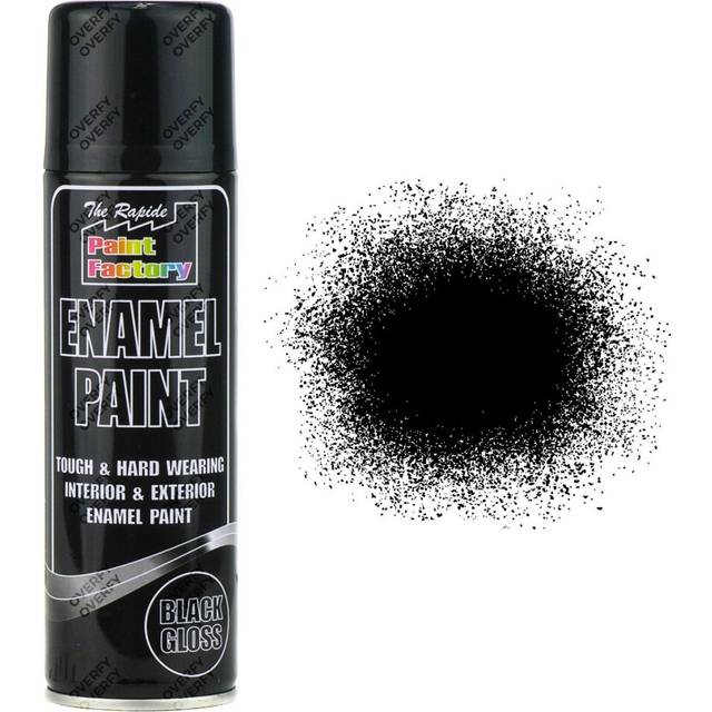 Paint Factory Enamel Black Gloss Spray Paint 400ml