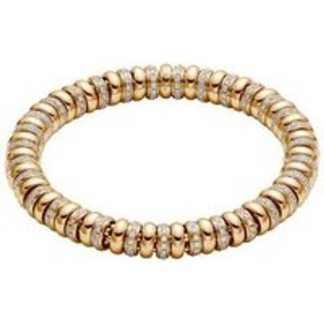 Fope Flex'it Solo 18ct Yellow Gold 2.80ct Diamond Bracelet - S