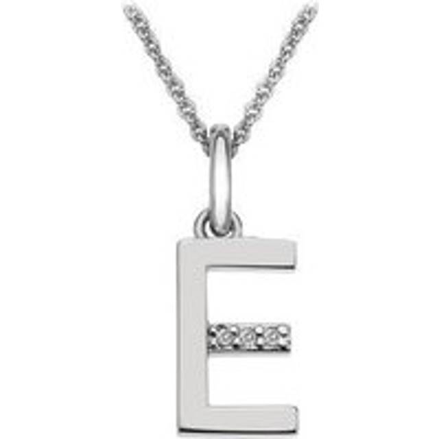 Hot Diamonds Sterling Silver Micro 'E' Necklace - TITLE Silver