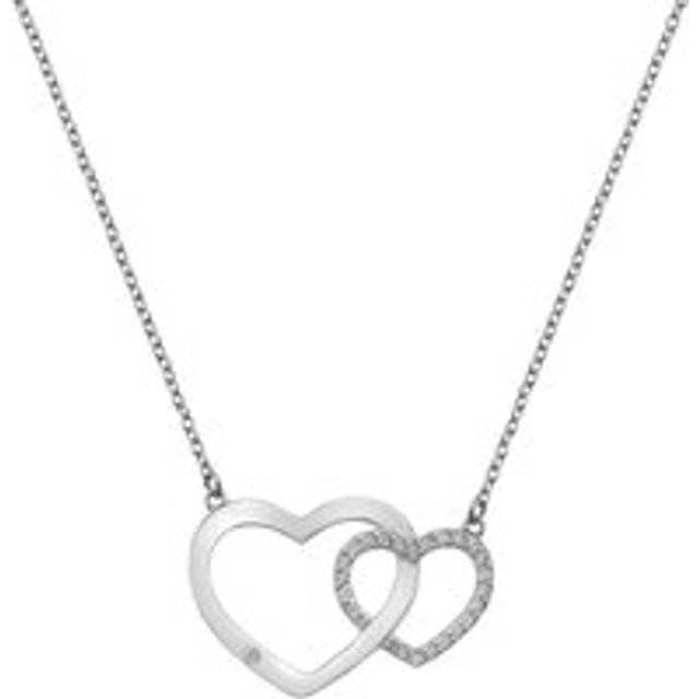 Hot Diamonds Striking Sterling Silver Heart Necklace - TITLE Silver