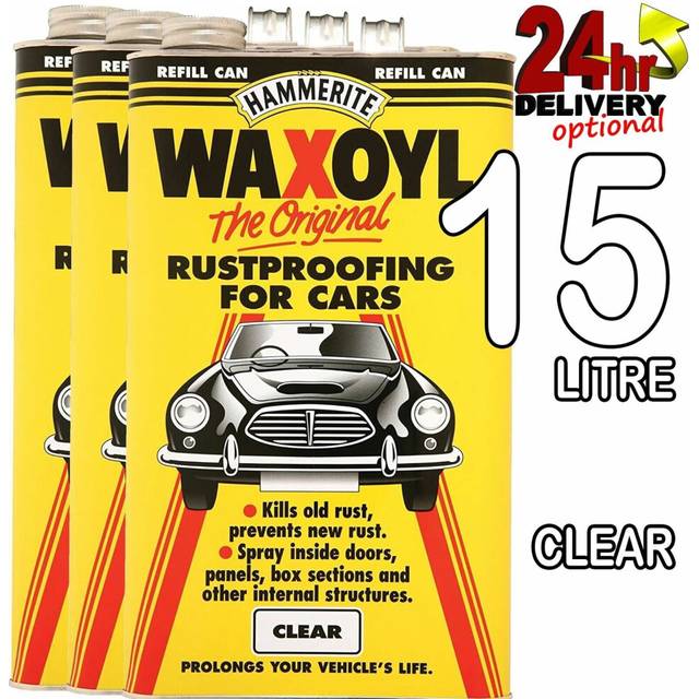 Hammerite 15litre Clear Refill WaxOyl Rust Eliminator Proof Prevention Covering