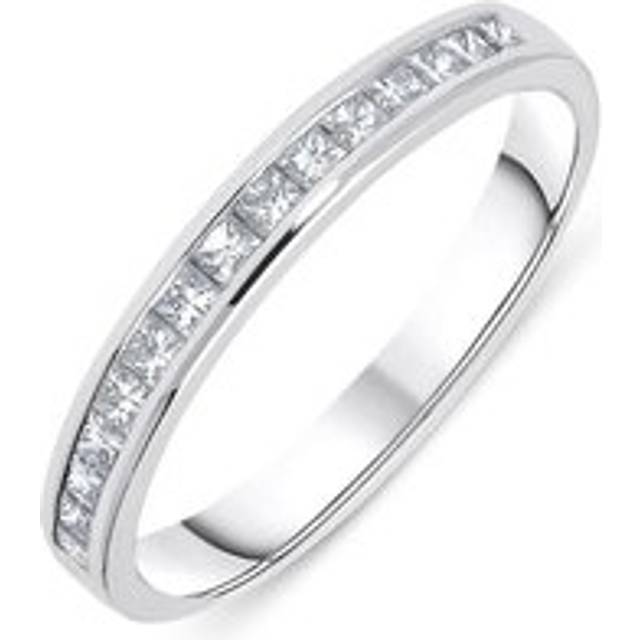 18ct White Gold 0.30ct Diamond Channel Set Half Eternity Ring - Option1 Value White Gold