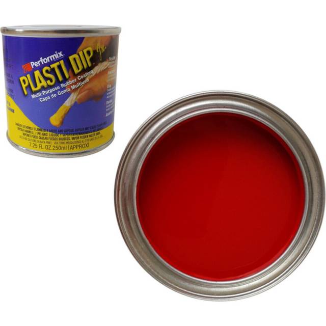 (Red) Plasti Dip Flexible Rubber Paint - Junior Can - 250ml