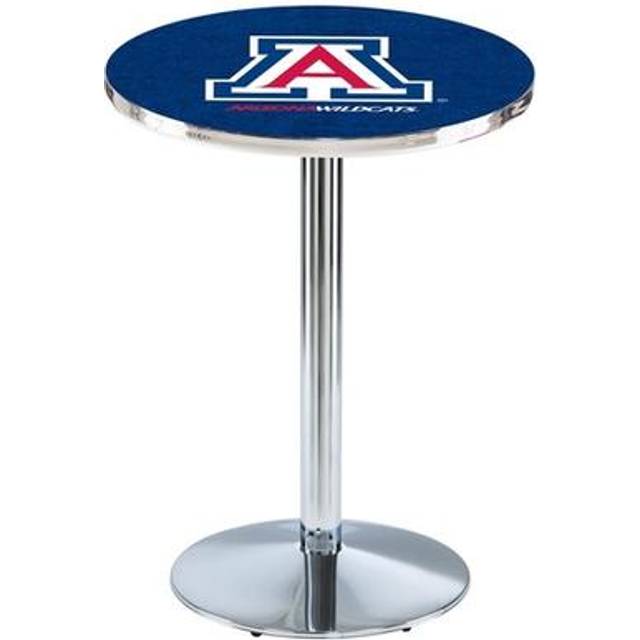 Holland Bar Stool L214C3636ArizUn 36 in. Arizona Wildcats Pub Table with 36 in. Top, Chrome