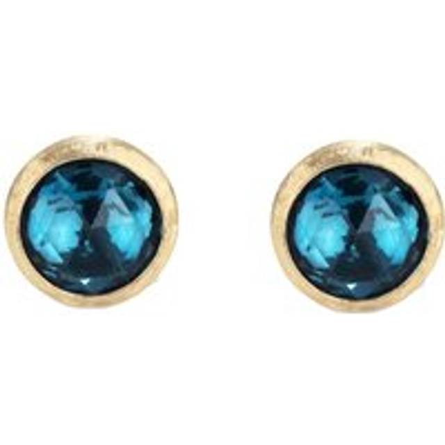 Marco Bicego Jaipur 18ct Yellow Gold London Blue Topaz Stud Earrings - Option1 Value Yellow Gold