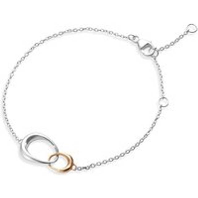 Georg Jensen Offspring Sterling Silver 18ct Rose Gold Bracelet - TITLE Silver