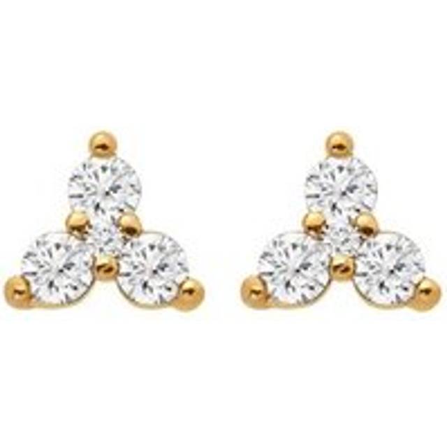Hot Diamonds x Jac Jossa Gold Plated Sterling Silver White Topaz Stud Earrings