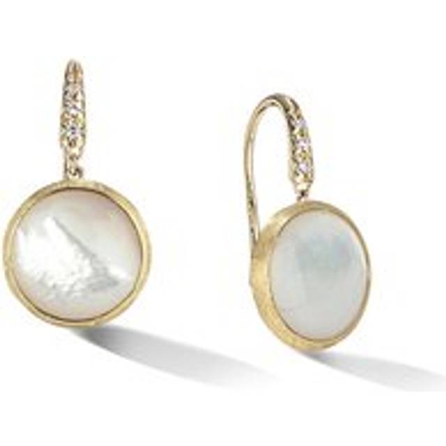Marco Bicego Jaipur 18ct Yellow Gold Mother of Pearl Diamond Drop Earrings