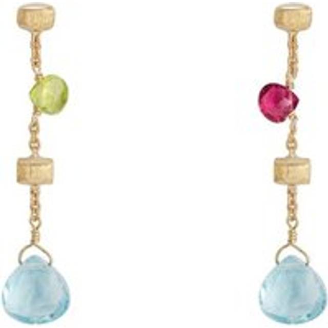 Marco Bicego Paradise 18ct Yellow Gold Multicolour Gemstone Drop Earrings