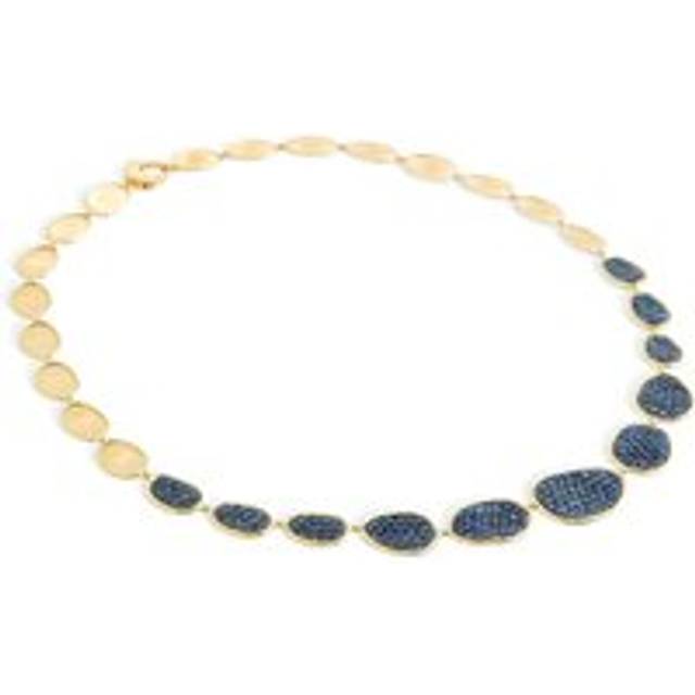 Marco Bicego Lunaria Alta 18ct Yellow Gold Sapphire Necklace - Yellow Gold