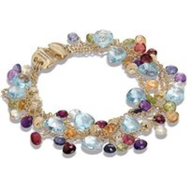 Marco Bicego Paradise 18ct Yellow Gold Multicolour Gemstone Multi Strand Bracelet