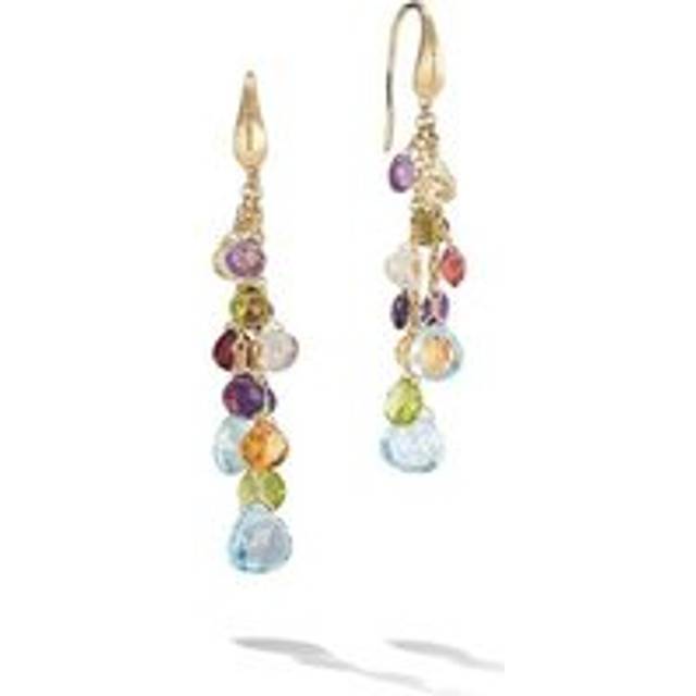Marco Bicego Paradise 18ct Yellow Gold Multicolour Gemstone Long Earrings