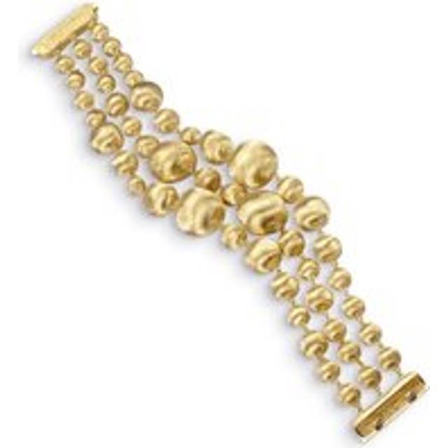 Marco Bicego Africa 18ct Yellow Gold Three Strand Bracelet - Option1 Value Yellow Gold