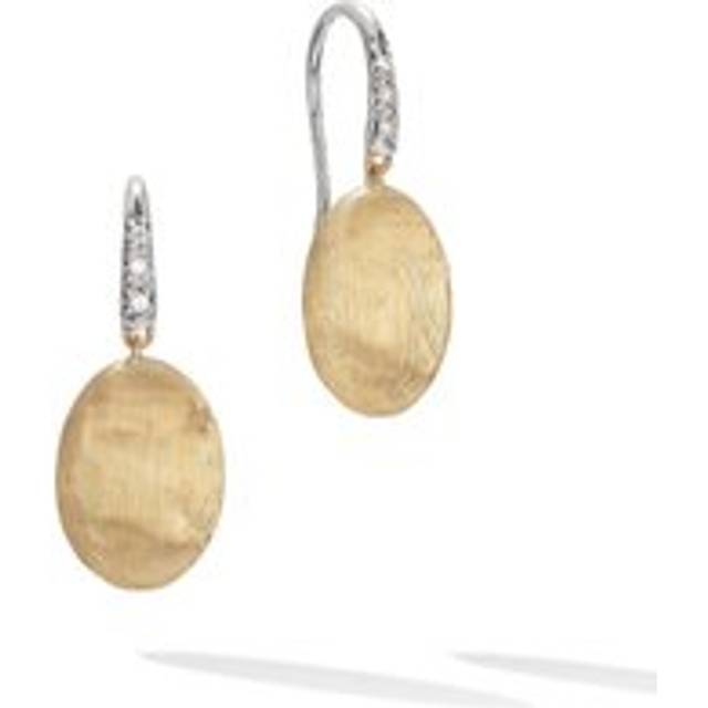 Marco Bicego Siviglia 18ct Yellow Gold Diamond Grande French Hook Earrings - Option1 Value Yellow Gold